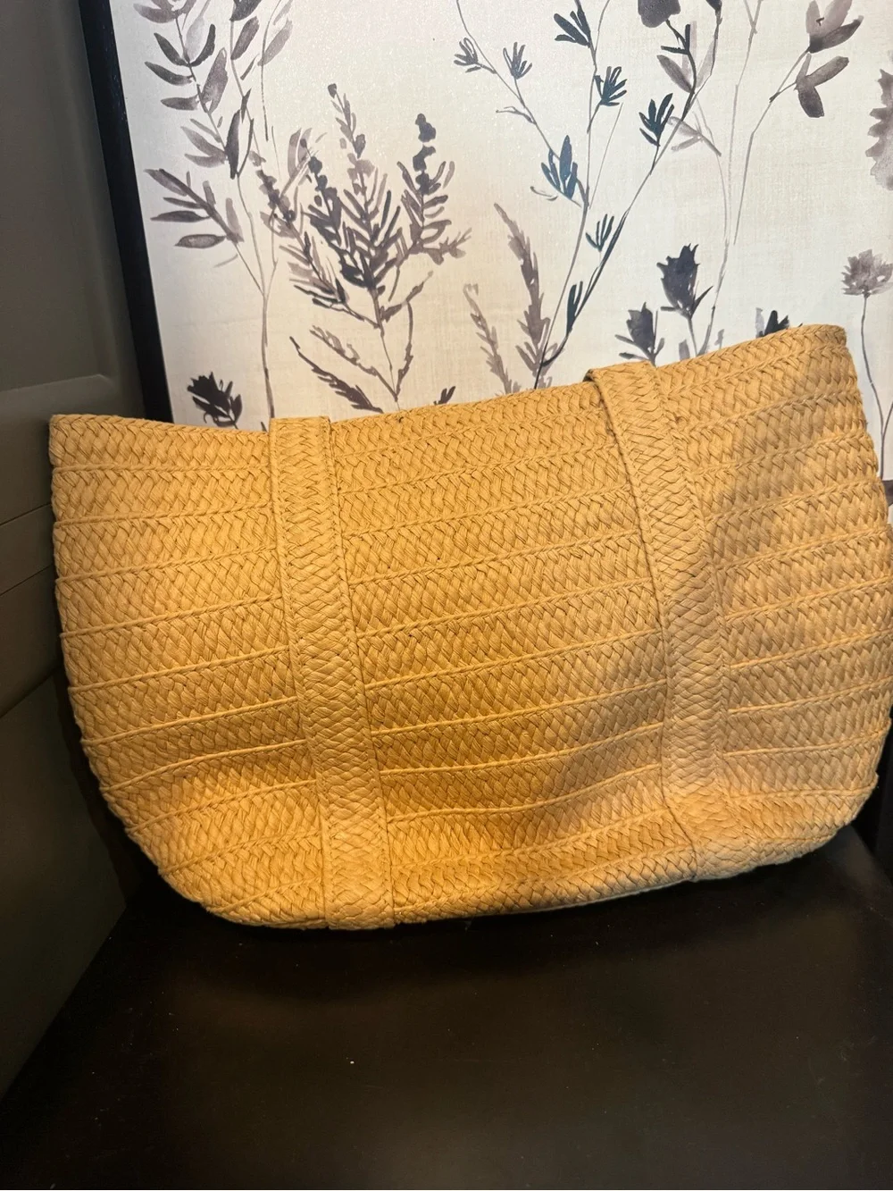 Draper James Braided Straw Tote in Natural Tan